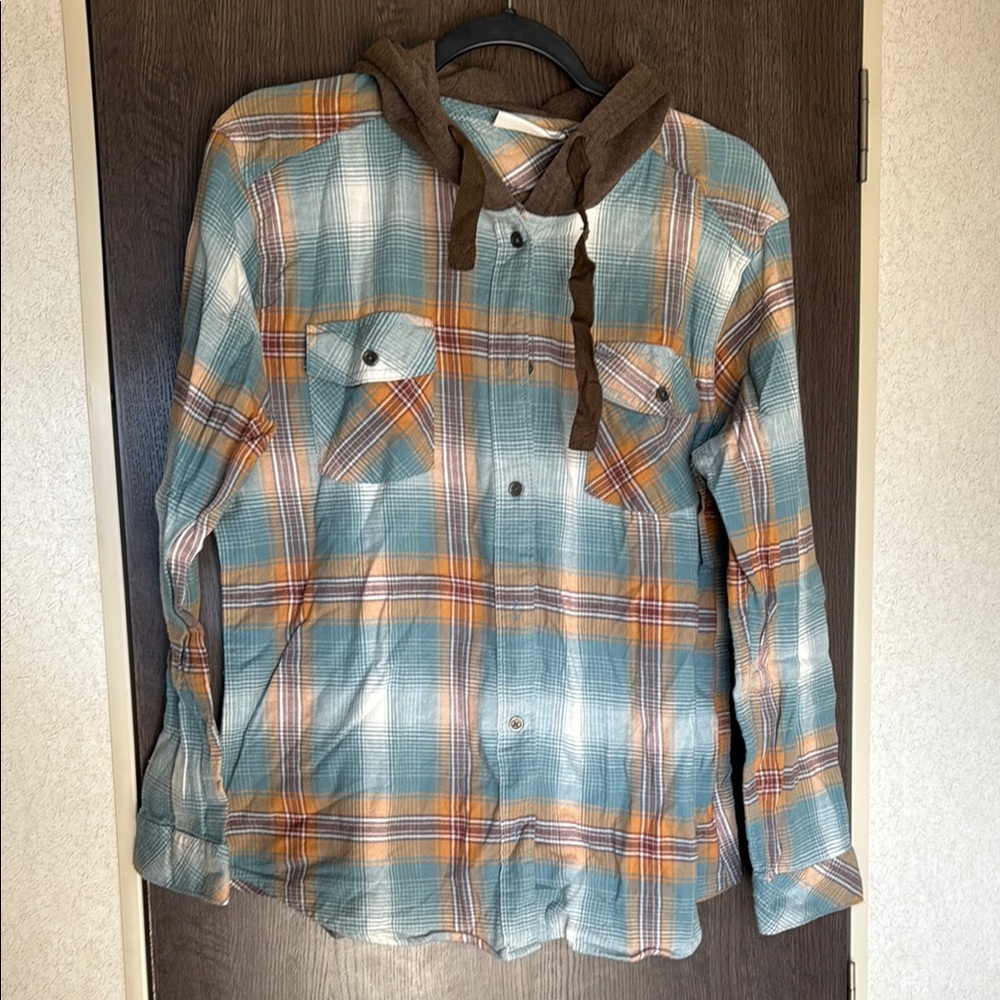 Canyon Guide Outfitters flannel with hood size L
